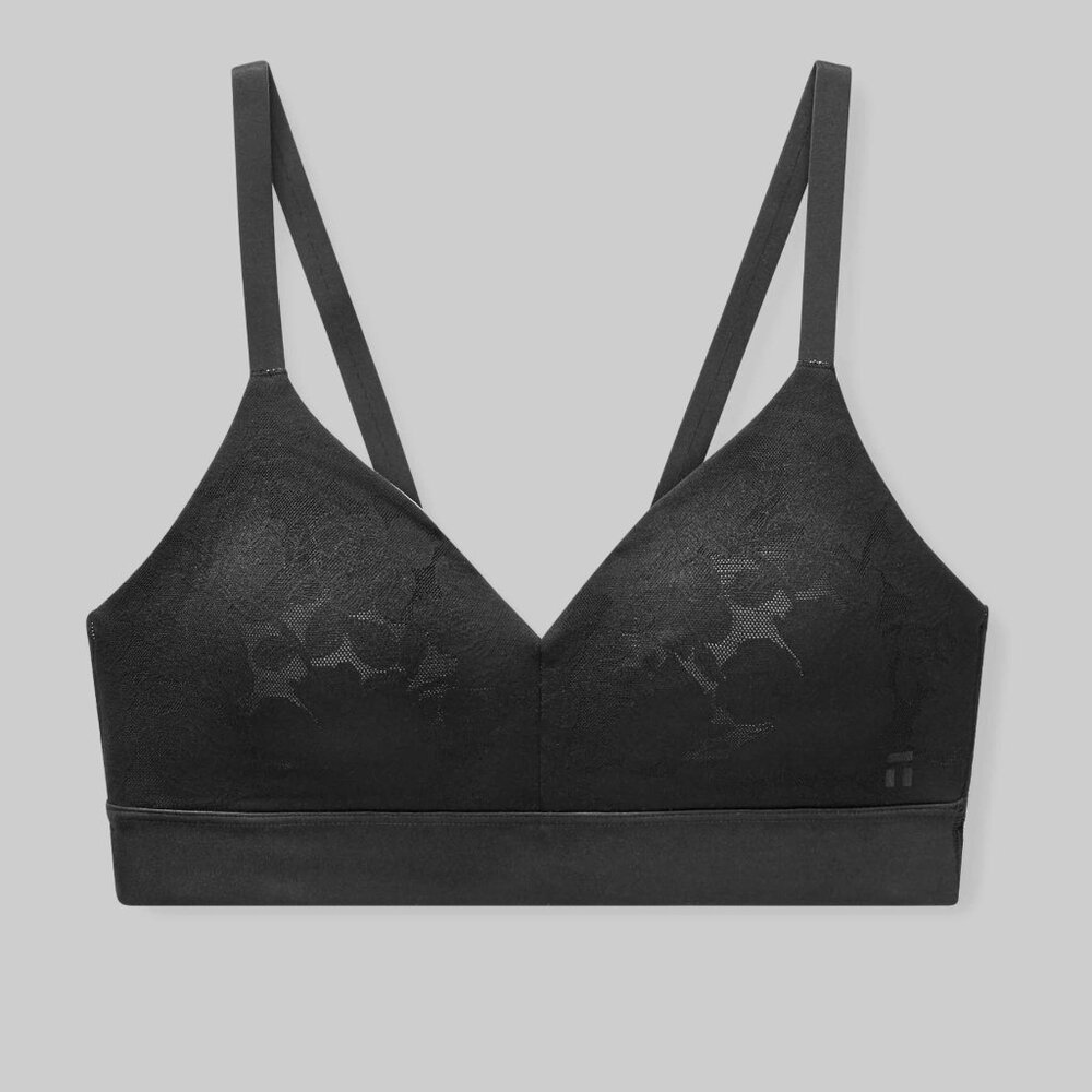 Tommy John Second Skin Comfort Lace Bralette - Black Lace / M (D-DD) - Picture 4 of 4
